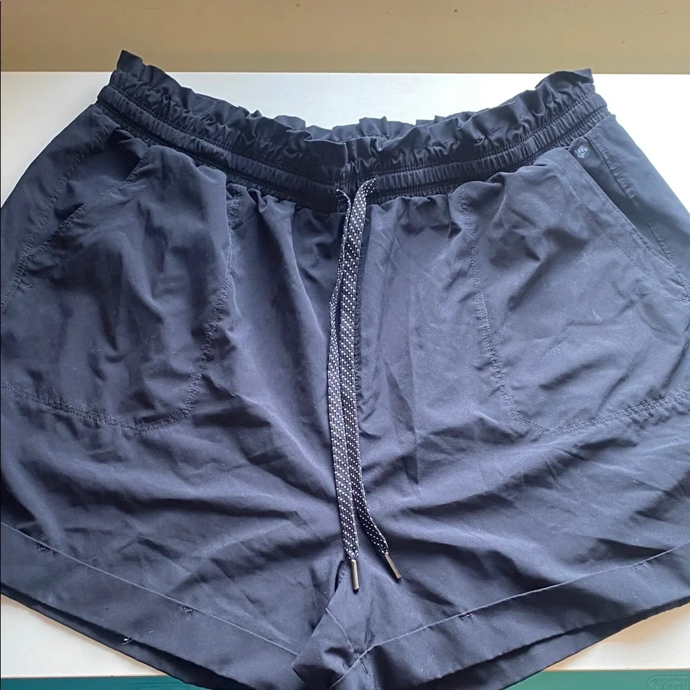 Women's Black Athletic Drawstring Shorts